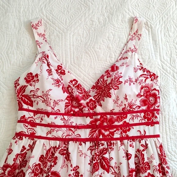 Robbie Bee Summer Fit & Flare Cotton Lined Floral Dress/ Size 8 - Picture 3 of 13